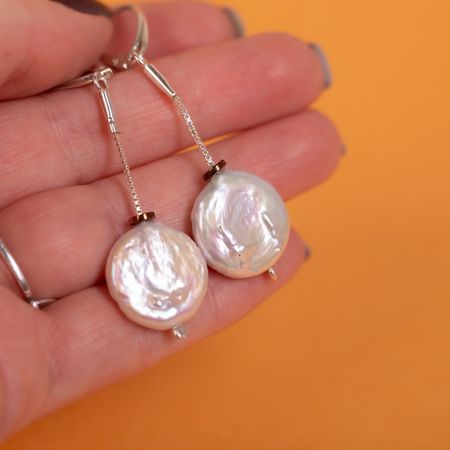 Kolczyki srebrne z perłami