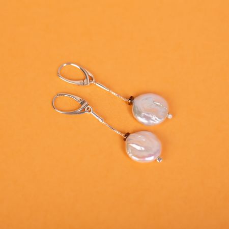 Kolczyki srebrne z perłami