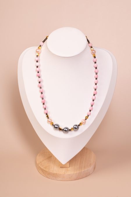 Naszyjnik kwarc i perły