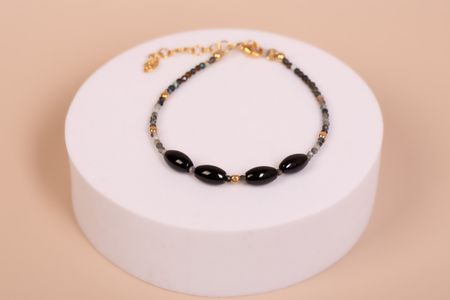 Bransoletka Onyks i Turmalin