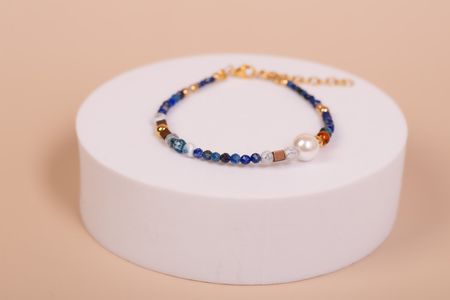 Bransoletka Perła, Lapis lazuli, Howlit